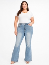 Load image into Gallery viewer, BETWEEN US PLUS High Rise MD BLUE Flare Jeans