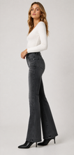 Load image into Gallery viewer, BEYOND US WOMEN HIGH RISE DK GREY WASHED FLARE JEANS