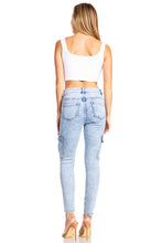 Load image into Gallery viewer, BETWEEN US PLUS SIZE HIGH RISE SKINNY JEANS WITH SIDE CARGO POCKETS