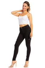 Load image into Gallery viewer, BETWEEN US HIGH RISE SKINNY JEANS WITH SIDE CARGO POCKETS