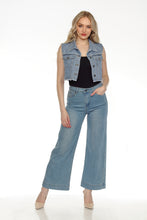 Load image into Gallery viewer, BETWEEN US WOMEN HIGH RISE WIDE LEG DENIM JEANS