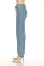 Load image into Gallery viewer, BETWEEN US WOMEN HIGH RISE WIDE LEG DENIM JEANS