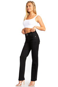 BETWEEN US PLUS SIZE 2B HIGH RISE STRAIGHT LEG JEANS