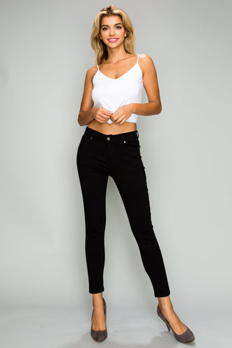 BETWEEN US High Rise Super Soft Black Skinny Jeans