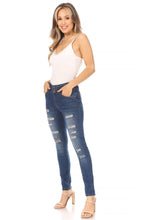 Load image into Gallery viewer, BETWEEN US PLUS SIZE 3B HIGH RISE DESTRUCTED SKINNY JEANS