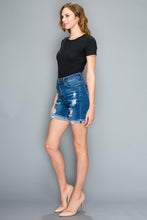 Load image into Gallery viewer, BETWEEN US HIGH RISE DESTRUCTED FRAY HEM BERMUDA SHORTS
