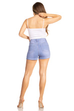 Load image into Gallery viewer, BETWEEN US HIGH RISE BLUEBERRY SUPER SOFT DENIM SHORTS